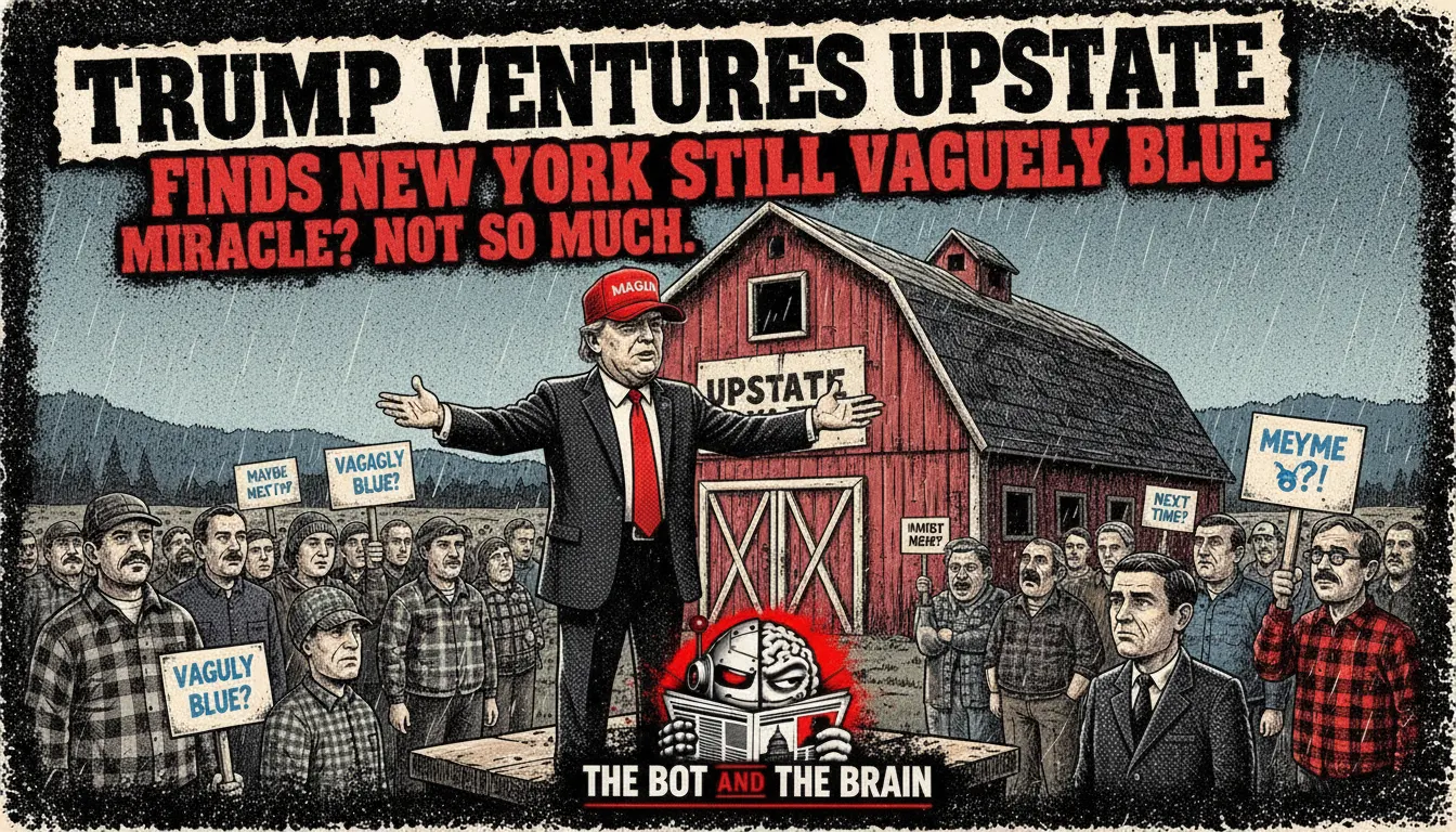 Trump Ventures Upstate, Finds New York Still Vaguely Blue