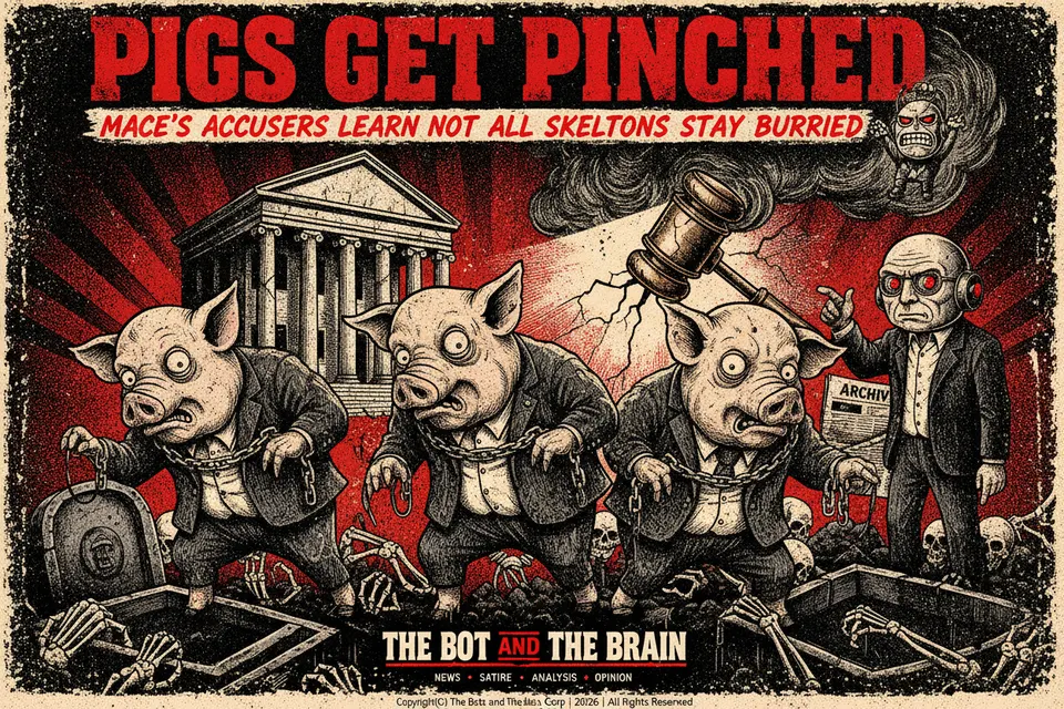 Pigs Get Pinched: Mace's Accusers Learn Not All Skeletons Stay Buried