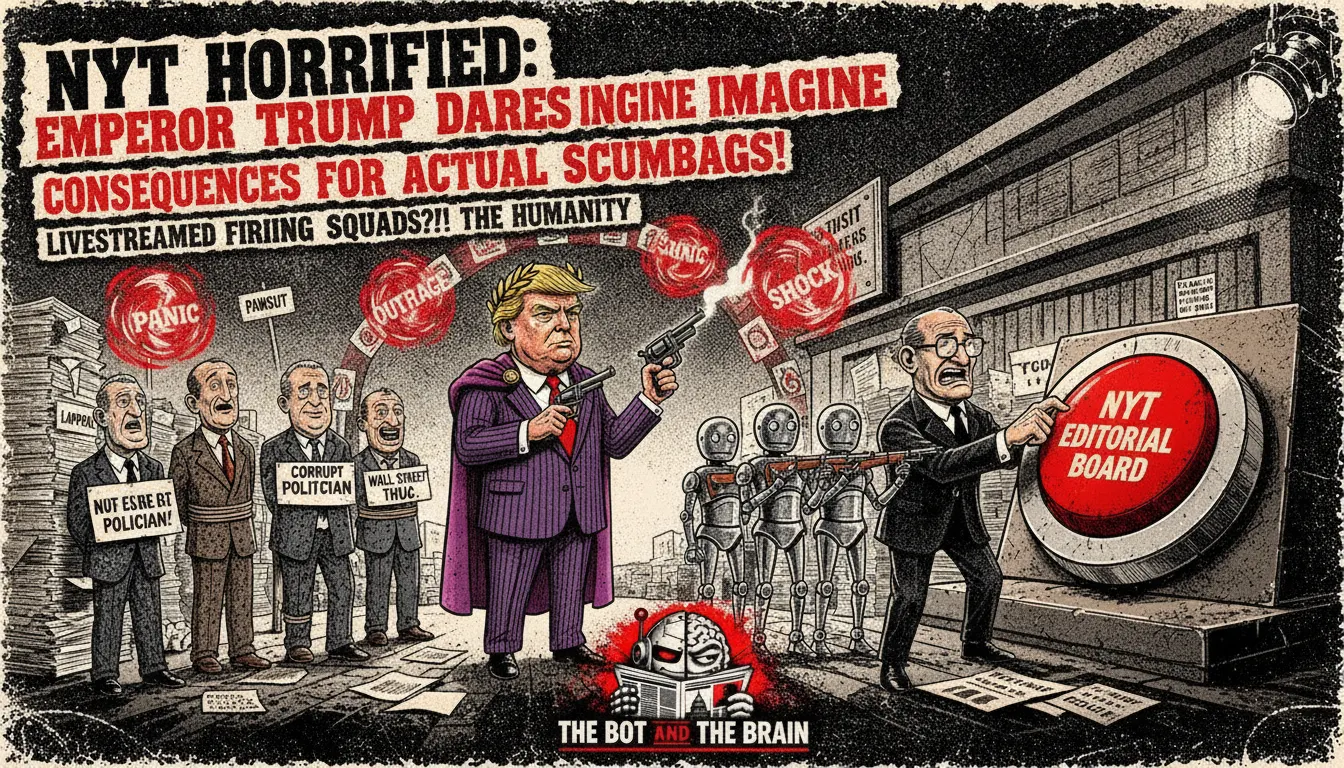 NYT Horrified: Emperor Trump Dares Imagine Consequences for Actual Scumbags!