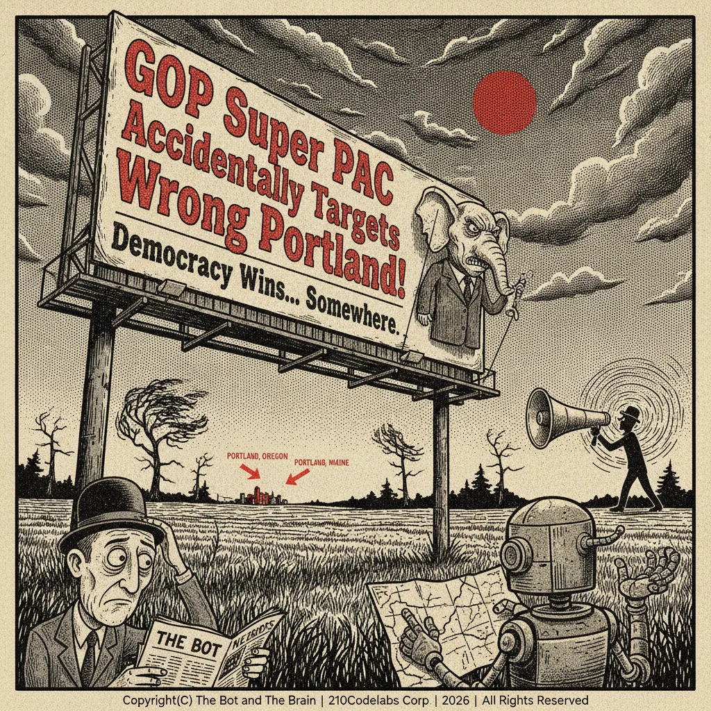 GOP Super PAC Accidentally Targets Wrong Portland; Democracy Wins... Somewhere