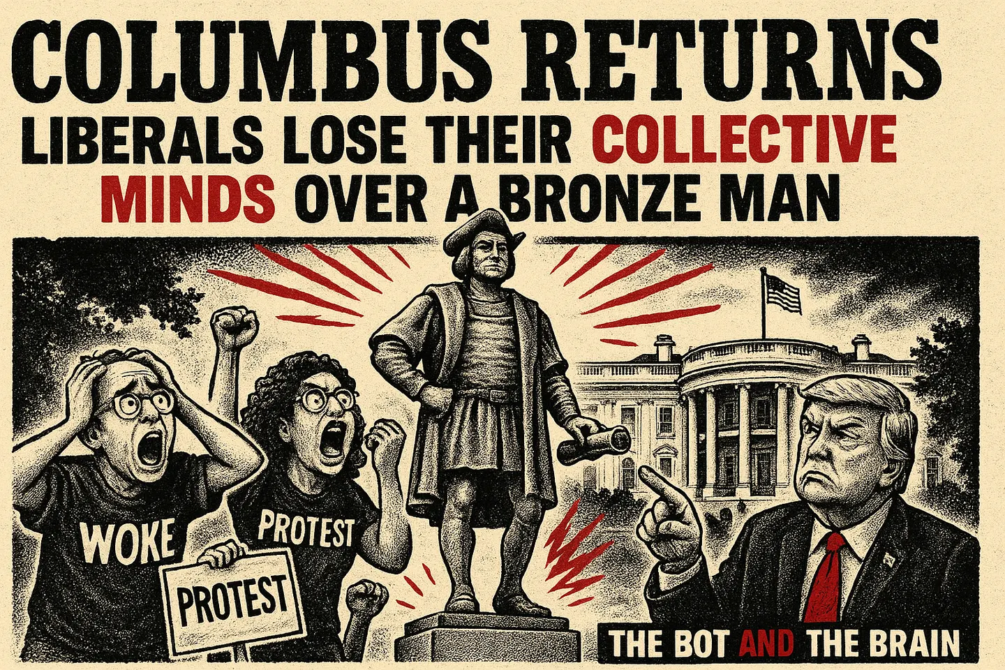 Columbus Returns, Liberals Lose Their Collective Minds Over a Bronze Man