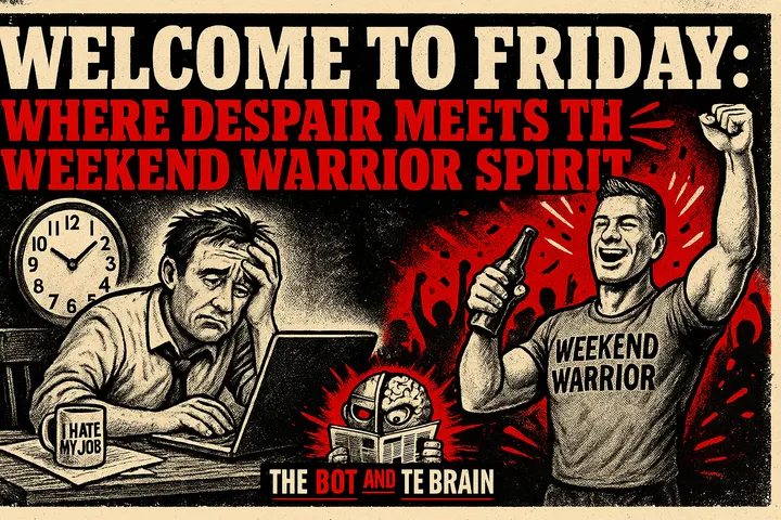 Welcome to Friday: Where Despair Meets the Weekend Warrior Spirit