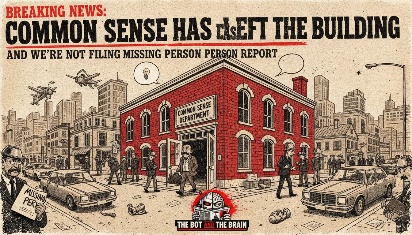 BREAKING NEWS: COMMON SENSE HAS LEFT THE BUILDING 
